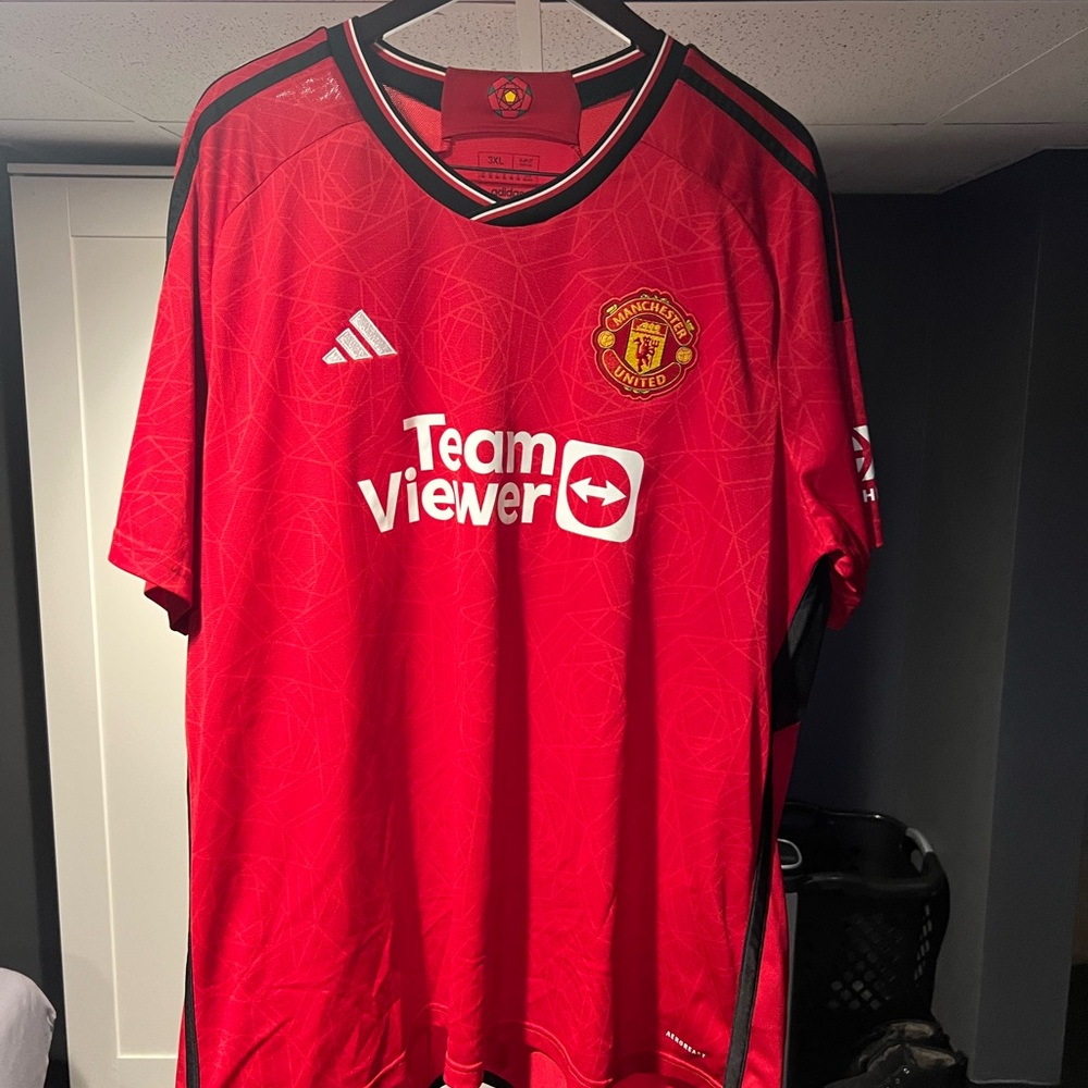 Adidas Red Manchester Soccer Jersey